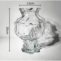 Aesthetic amber irregular glass vase bedroom flower pot