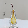 Aesthetic green and gold glass fruit sculpture desk ornament bedroom