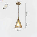 Amber glass copper pendant lights for dining room four piece set