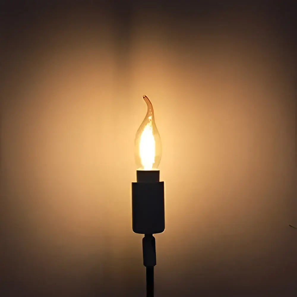Amber glass dimmable led filament bulb 10 pack – dining room candle light