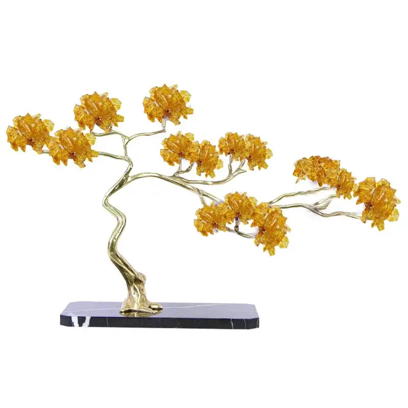 Amethyst and gold metal decorative figurine for living room decor