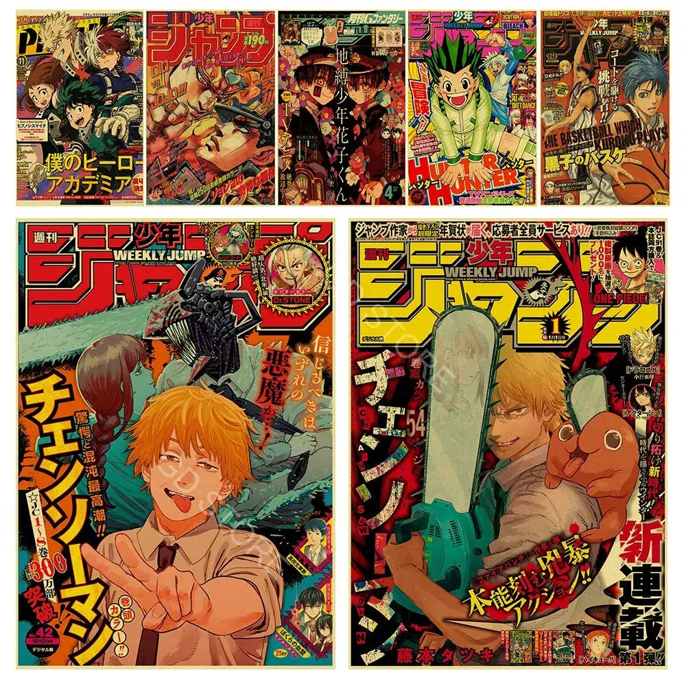 Chainsaw man weekly jump anime poster – bedroom wall decor