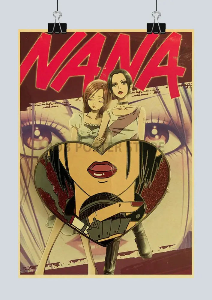 Retro nana kraft paper anime posters bedroom wall art decor