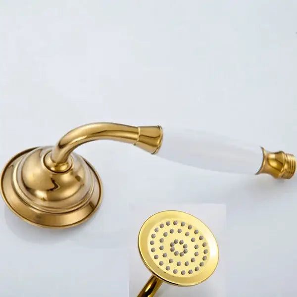 Antique brass and chrome hand shower head bathroom sprayer