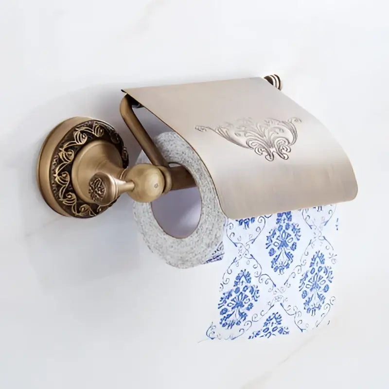 Antique brass bath hardware set bathroom vintage wall fixtures