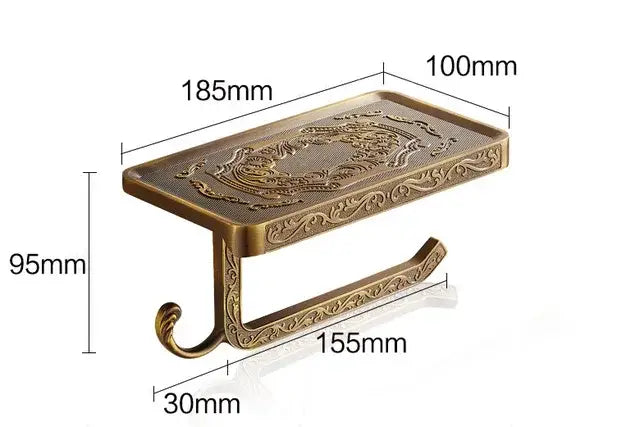 Antique brass bath hardware set bathroom vintage wall fixtures