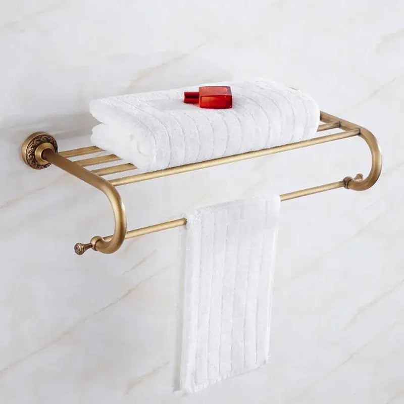 Antique brass bath hardware set bathroom vintage wall fixtures