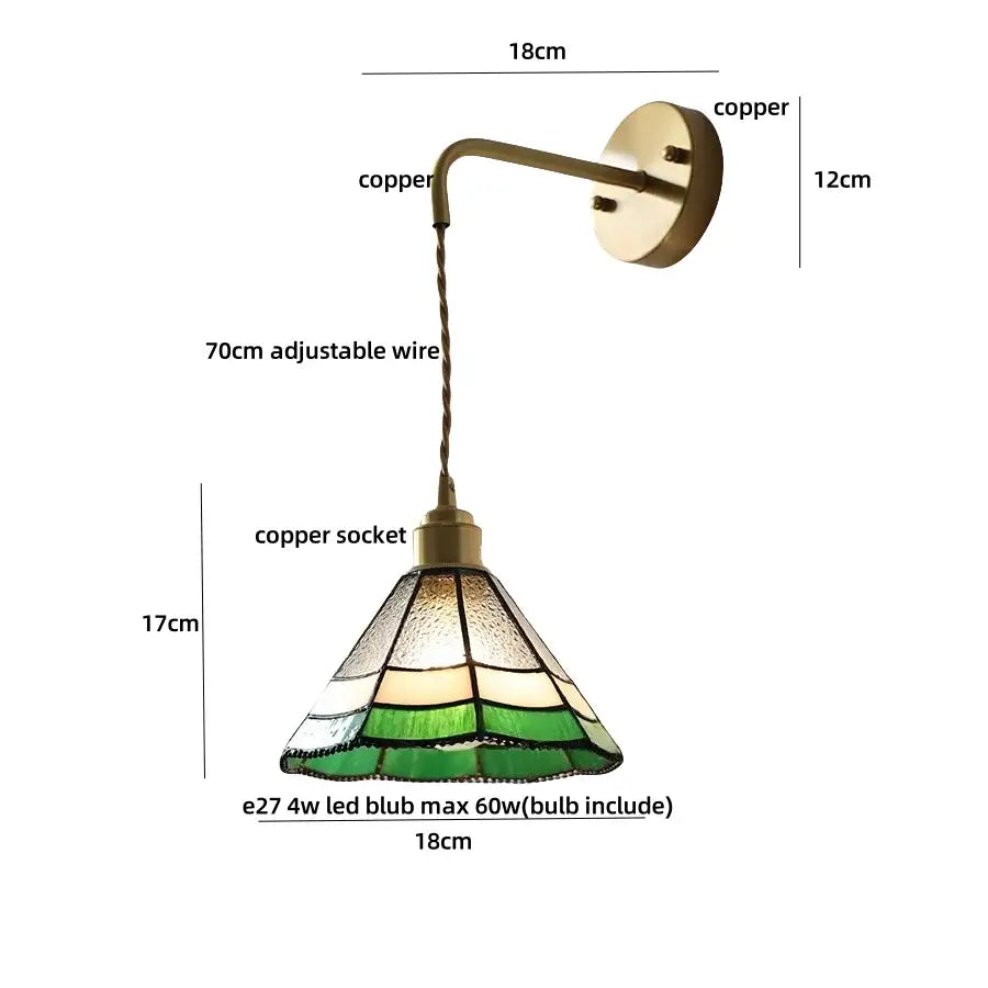 Antique brass ceramic led wall lights with rattan shade bedroom