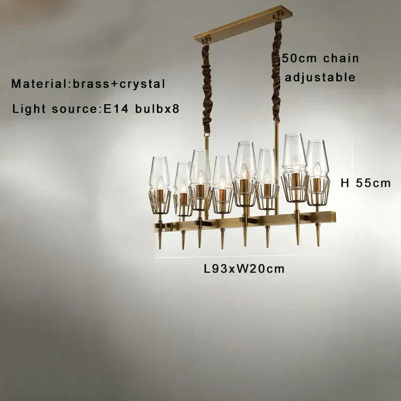 Antique brass crystal glass wall light for bedroom and bath