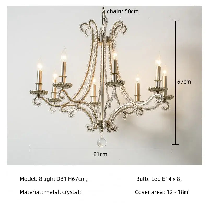 Antique brass decorbites crystal led chandelier living room light