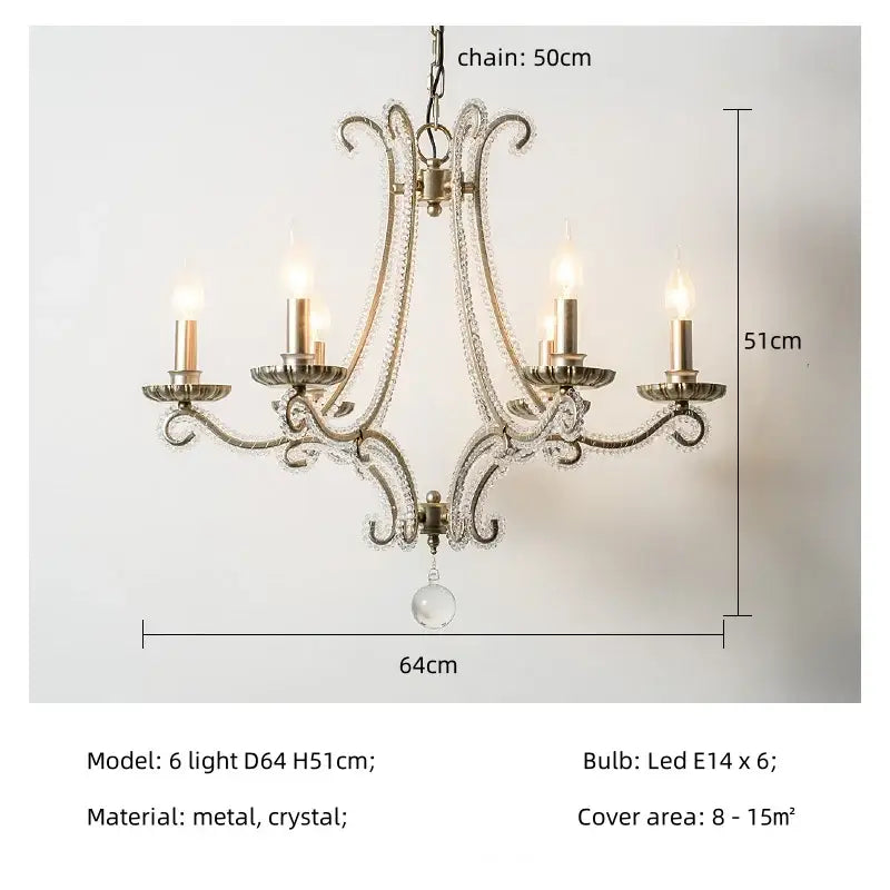 Antique brass decorbites crystal led chandelier living room light
