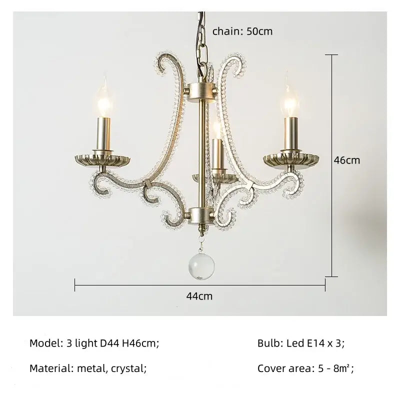 Antique brass decorbites crystal led chandelier living room light