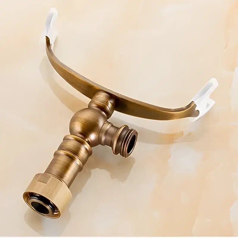 Antique brass hand shower holder hook – bathroom pedestal bracket