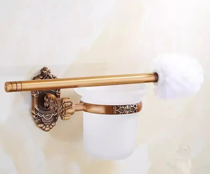 Antique bronze carved bath accessories set bathroom decor
