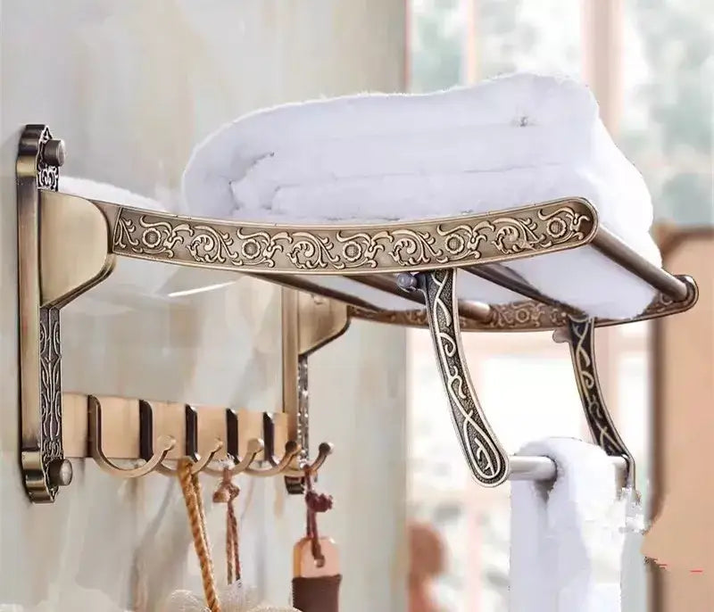 Antique bronze carved bath accessories set bathroom decor