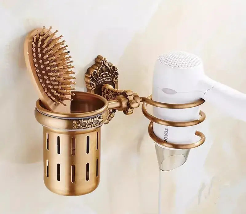 Antique bronze carved bath accessories set bathroom decor