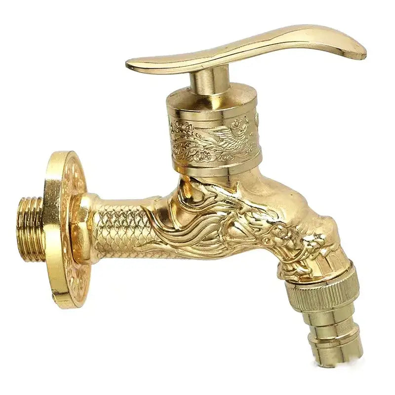 Antique bronze dragon tap bibcock outdoor garden faucet