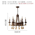 Antique bronze iron art crystal candle chandelier for living room