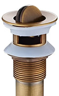 Antique brushed brass pop up sink drain bathroom stopper