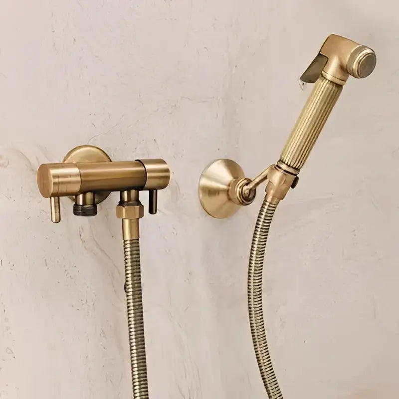 Antique engraved brass bidet shattaf for bathroom hygienic washing
