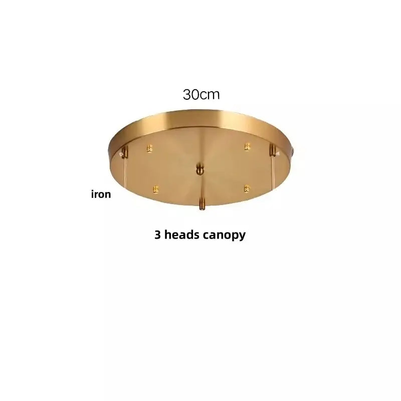 Antique gold petal glass led pendant lamp kitchen light fixture
