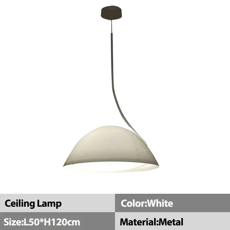 Arched black aluminum shade floor lamp for living room