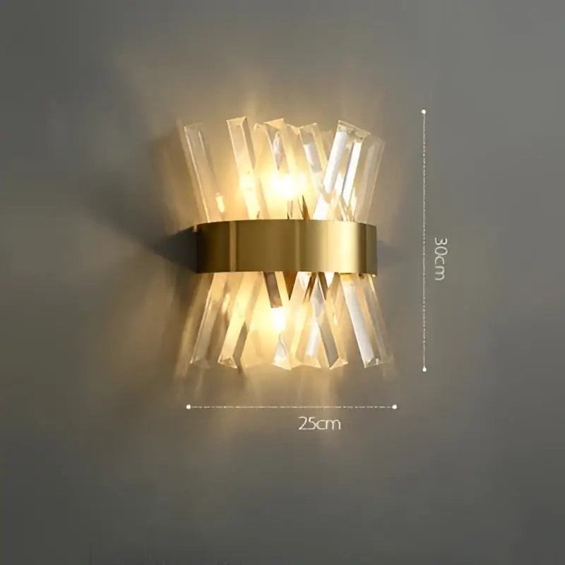 Art deco black & gold stainless wall sconce bedroom ribbed glass