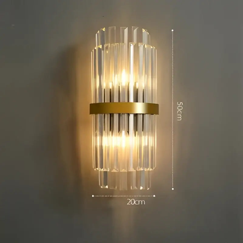 Art deco black & gold stainless wall sconce bedroom ribbed glass
