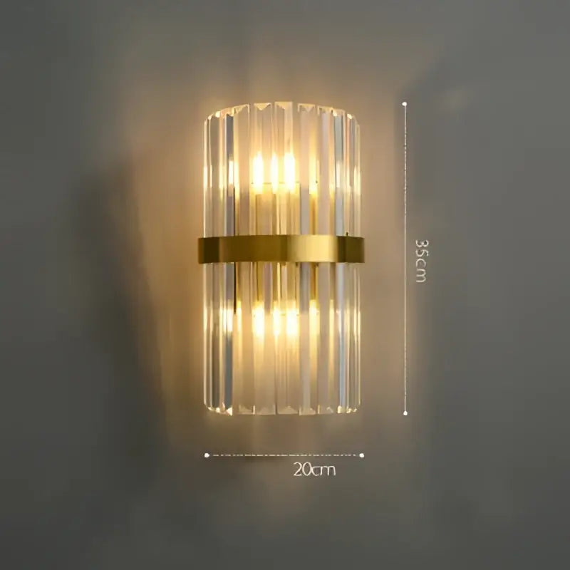 Art deco black & gold stainless wall sconce bedroom ribbed glass