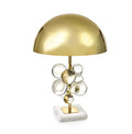 Art deco gold and crystal bubble led desk lamp bedroom marble base