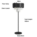 Art deco golden & black crystal marble led floor lamp living room