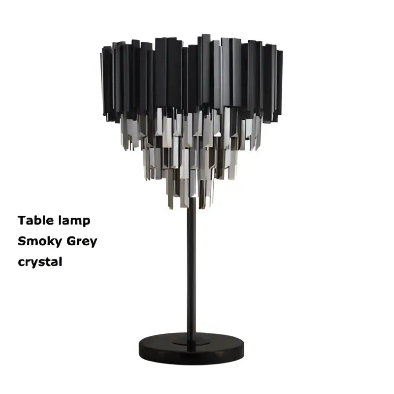 Art deco golden & black crystal marble led floor lamp living room