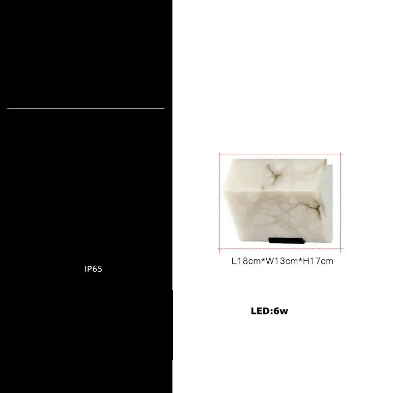 Art deco marble wall sconce living room waterproof cube light