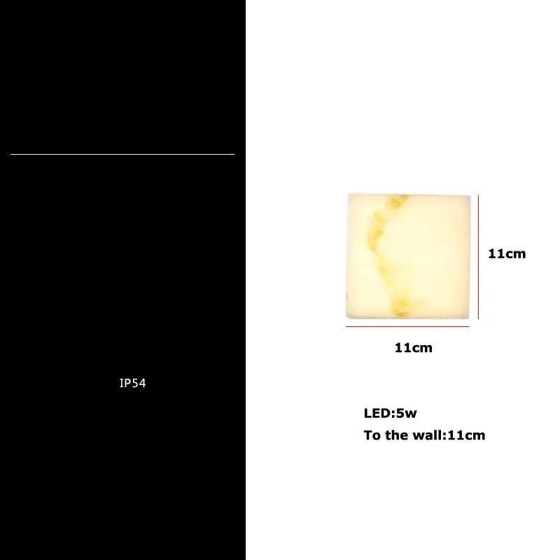 Art deco marble wall sconce living room waterproof cube light