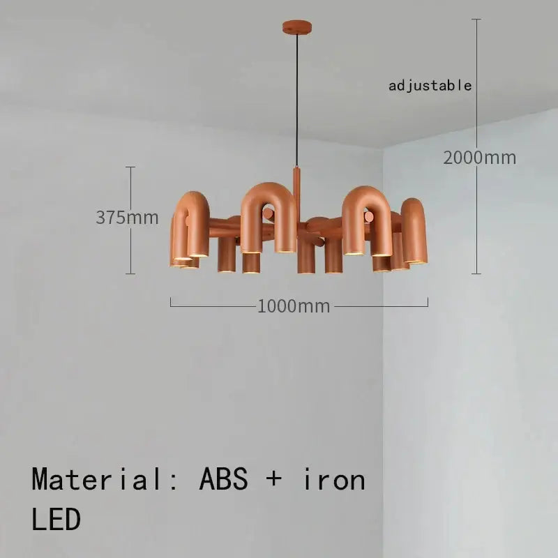 Art deco teal metal 3 light pendant – dining room chandelier