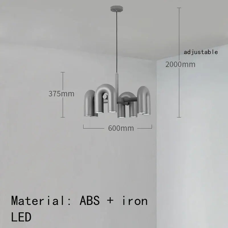 Art deco teal metal 3 light pendant – dining room chandelier