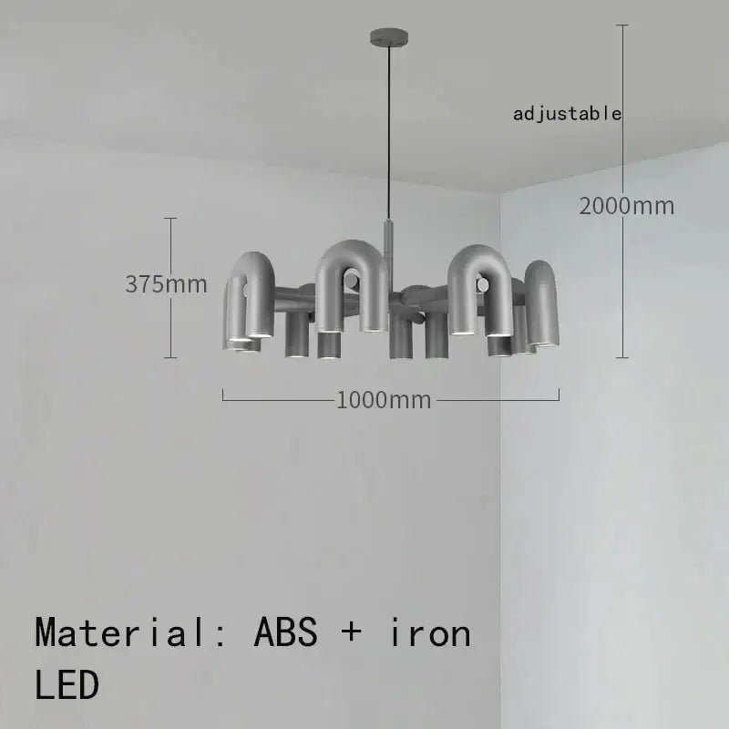 Art deco teal metal 3 light pendant – dining room chandelier