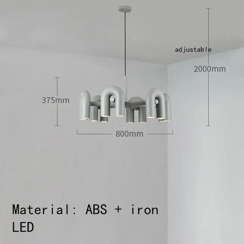 Art deco teal metal 3 light pendant – dining room chandelier