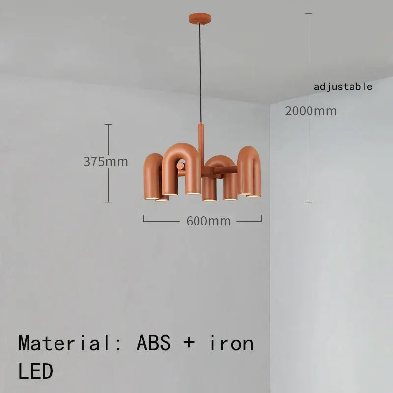 Art deco teal metal 3 light pendant – dining room chandelier