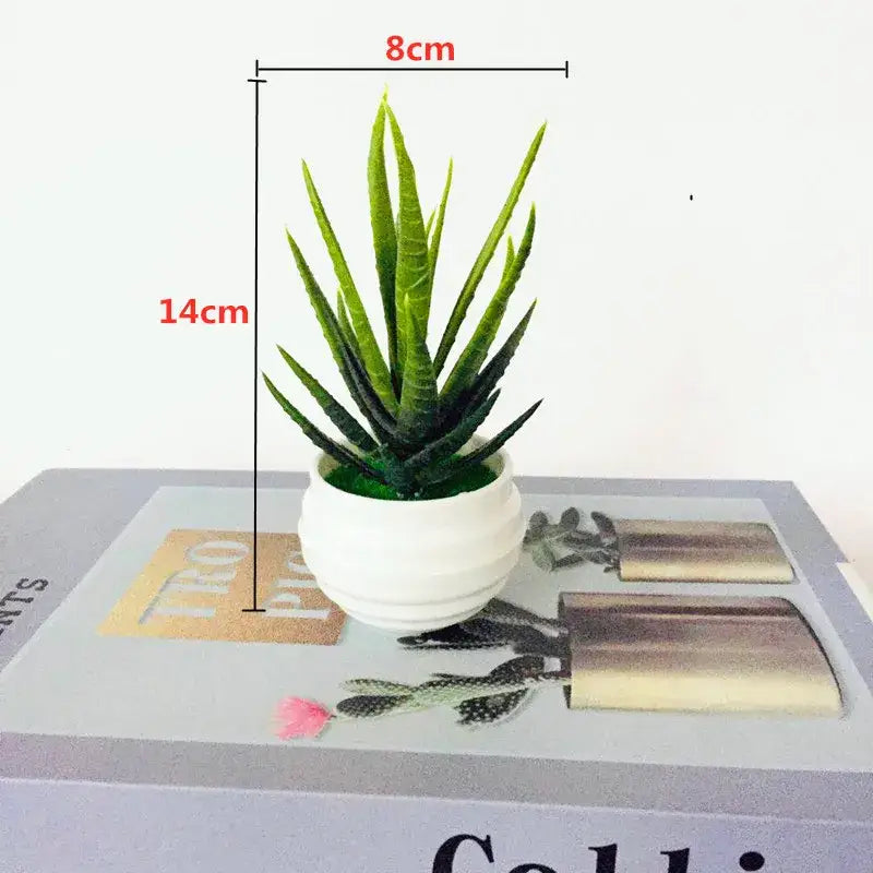 Artificial green and pink bonsai tree garden decor potted plant