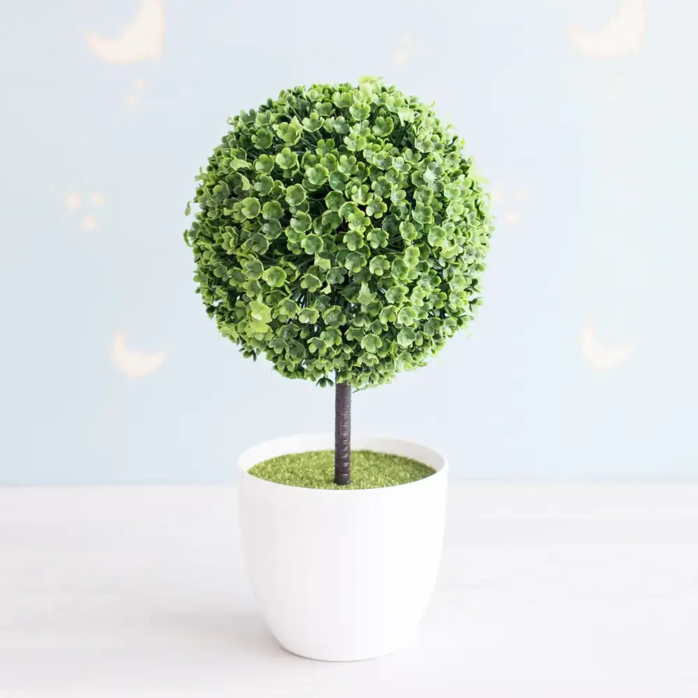 Artificial green and pink bonsai tree garden decor potted plant