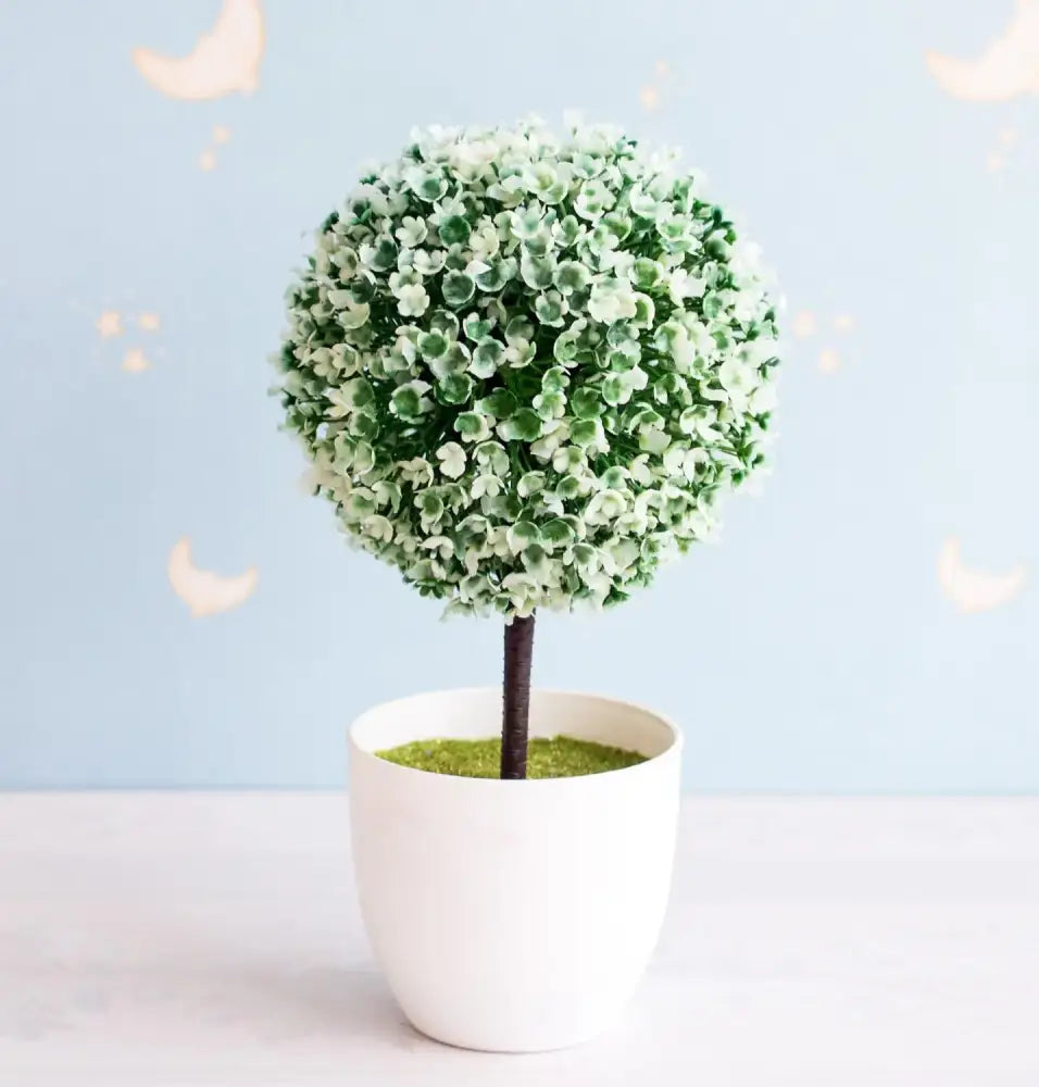 Artificial green and pink bonsai tree garden decor potted plant
