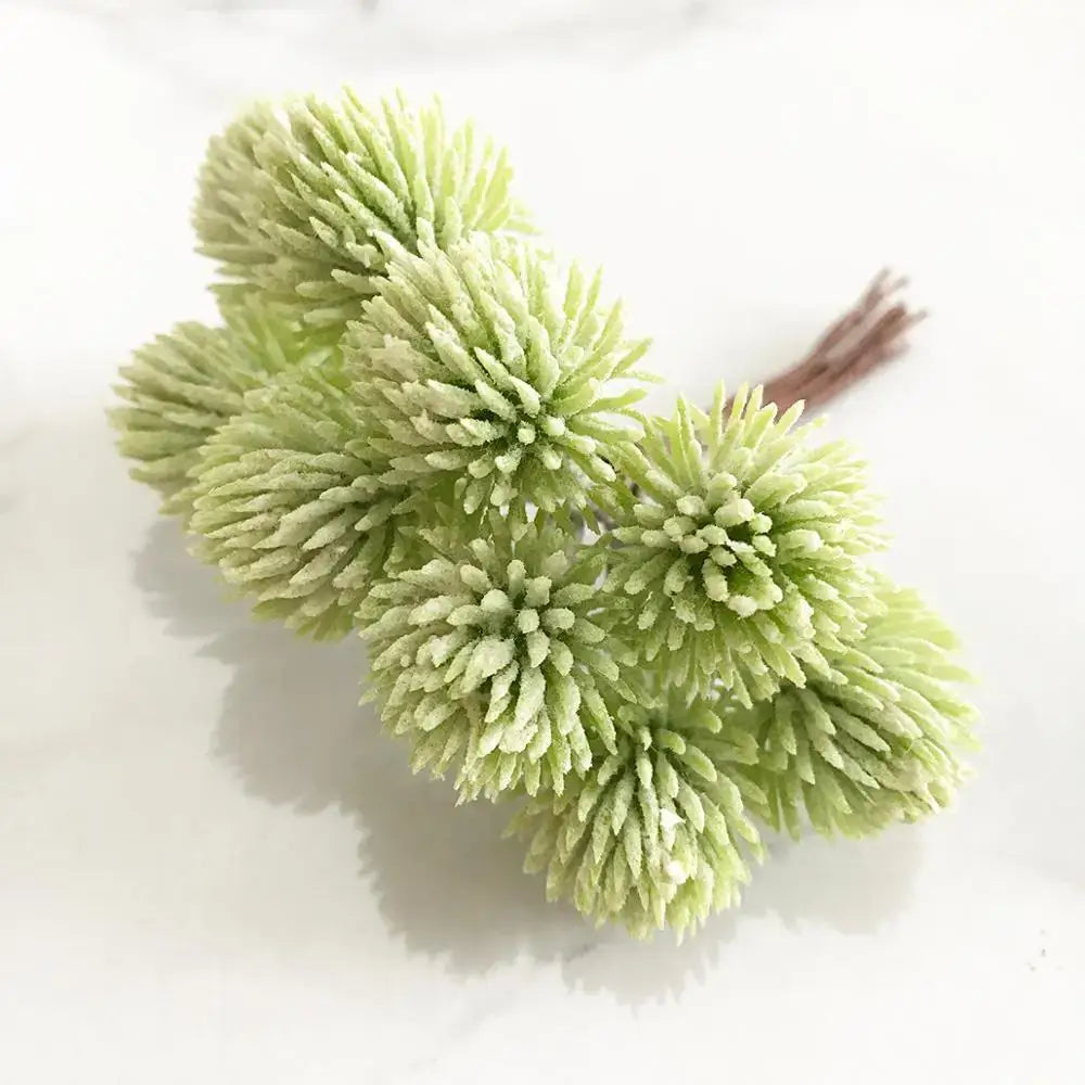 Artificial green plant flower cherry berries bundle living room decor