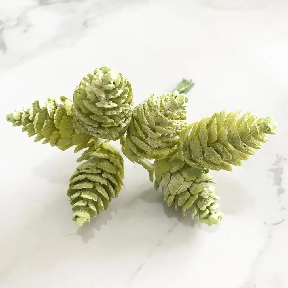 Artificial green plant flower cherry berries bundle living room decor