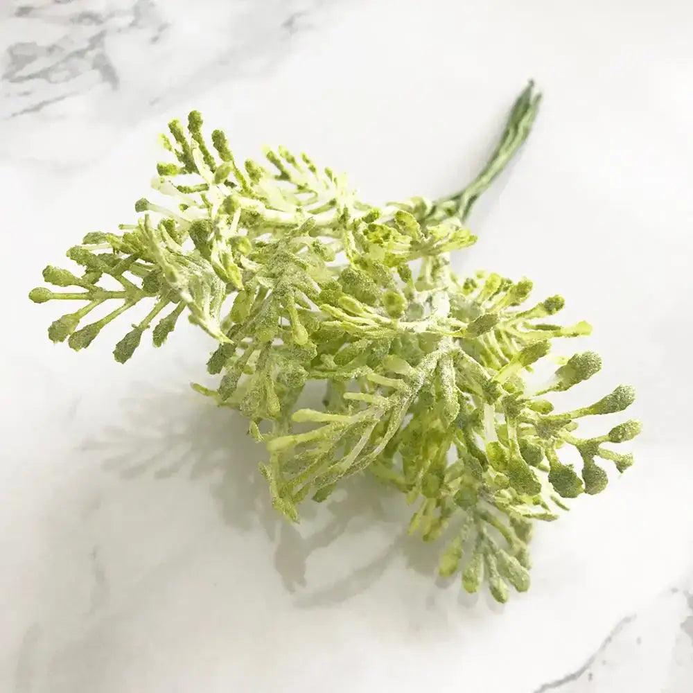 Artificial green plant flower cherry berries bundle living room decor