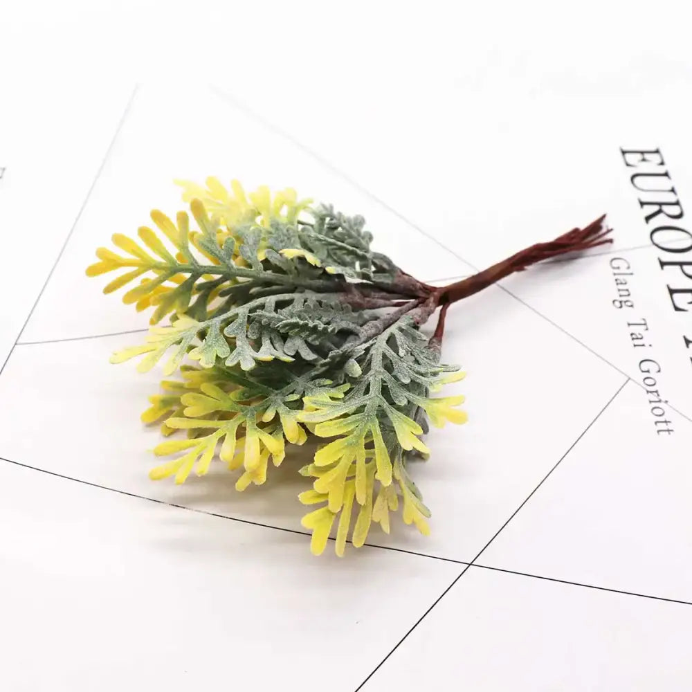 Artificial green plant flower cherry berries bundle living room decor