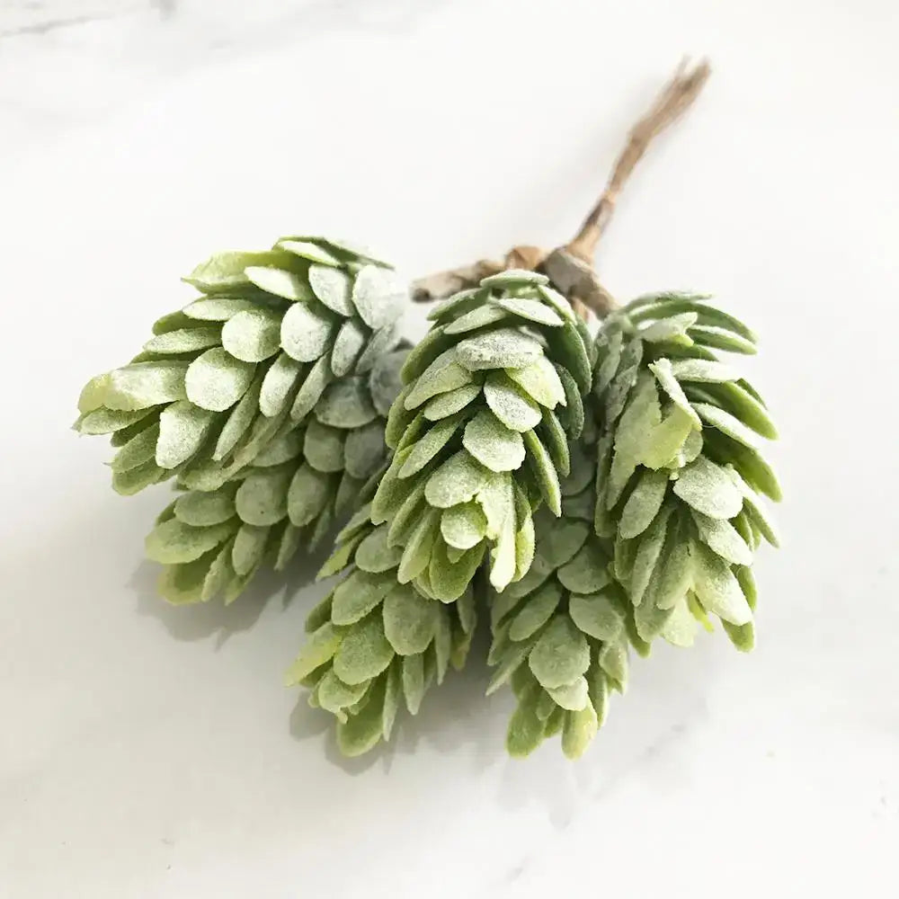 Artificial green plant flower cherry berries bundle living room decor