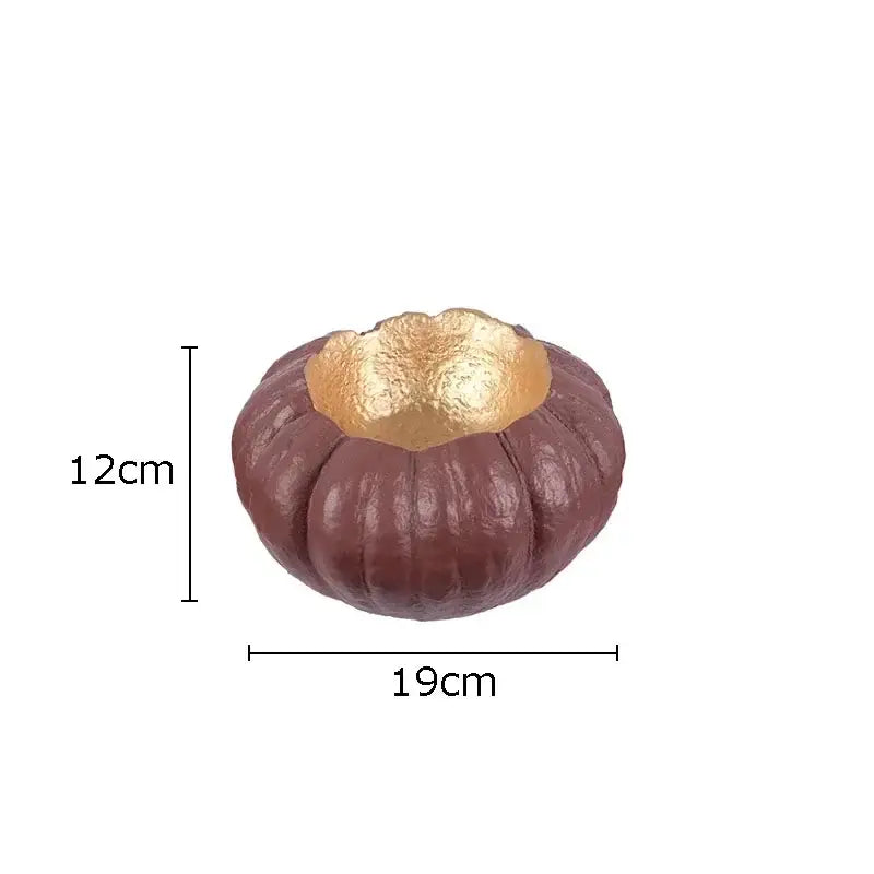 Artistic green and white gold pumpkin resin sculpture living room decor