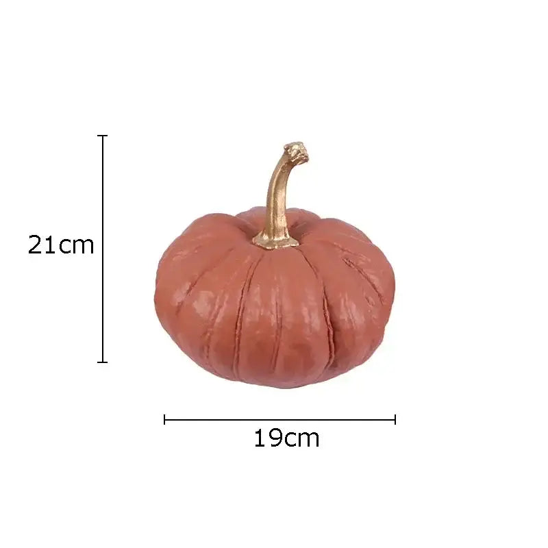 Artistic green and white gold pumpkin resin sculpture living room decor