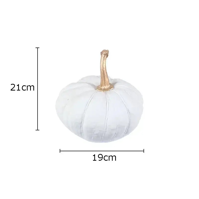 Artistic green and white gold pumpkin resin sculpture living room decor
